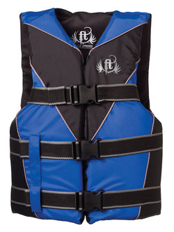 Teen Nylon Water Ski Life Vest, Blue & Black
