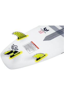 4.75" Carbon Wake Surf Fin Set W/Key By Hyperlite